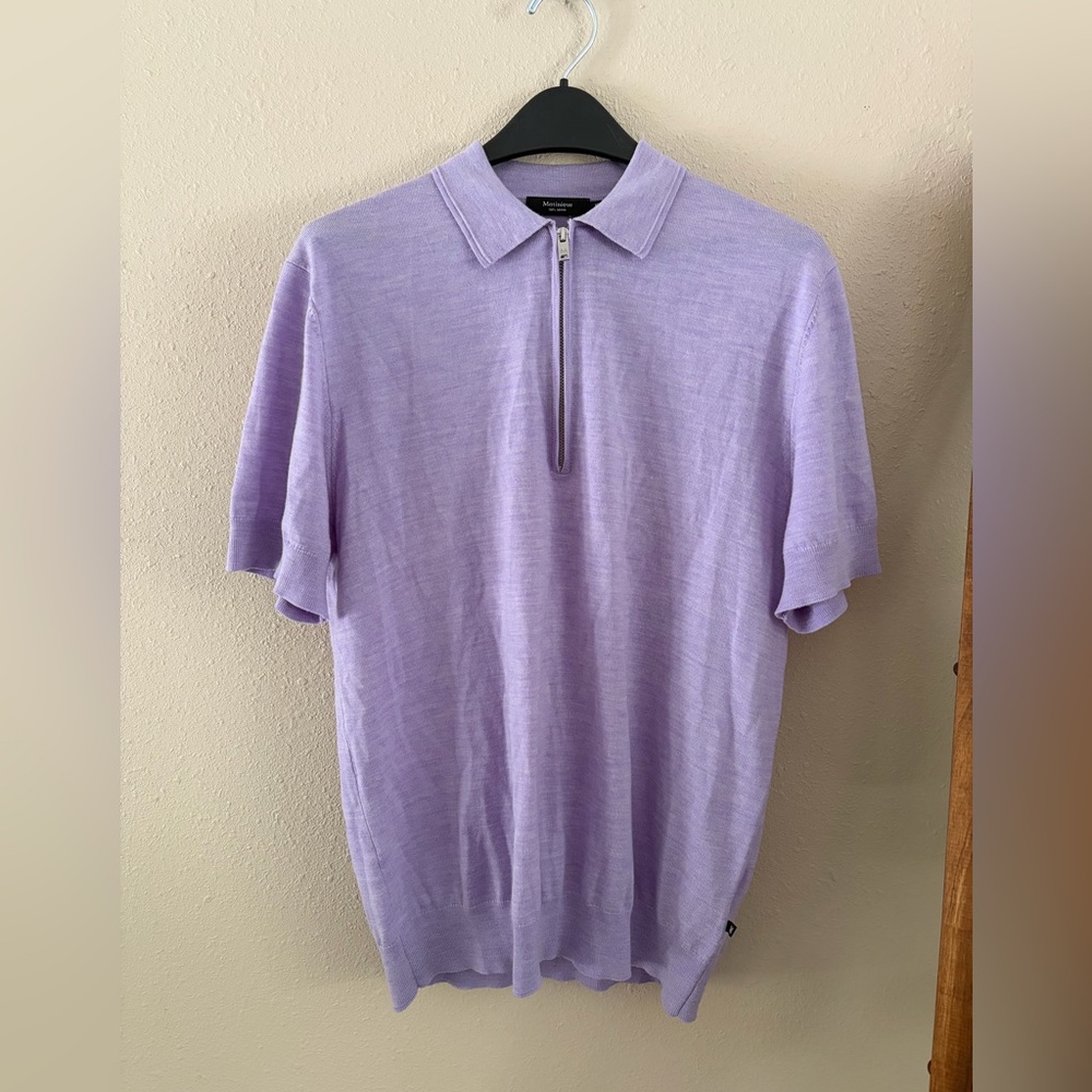 Matinique 100% Merino Wool Knit Polo XL